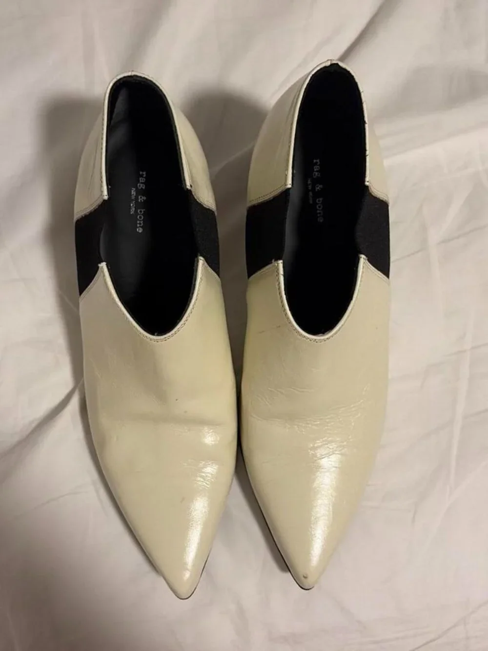 Rag & Bone Women's White and Cream Ballet-shoes